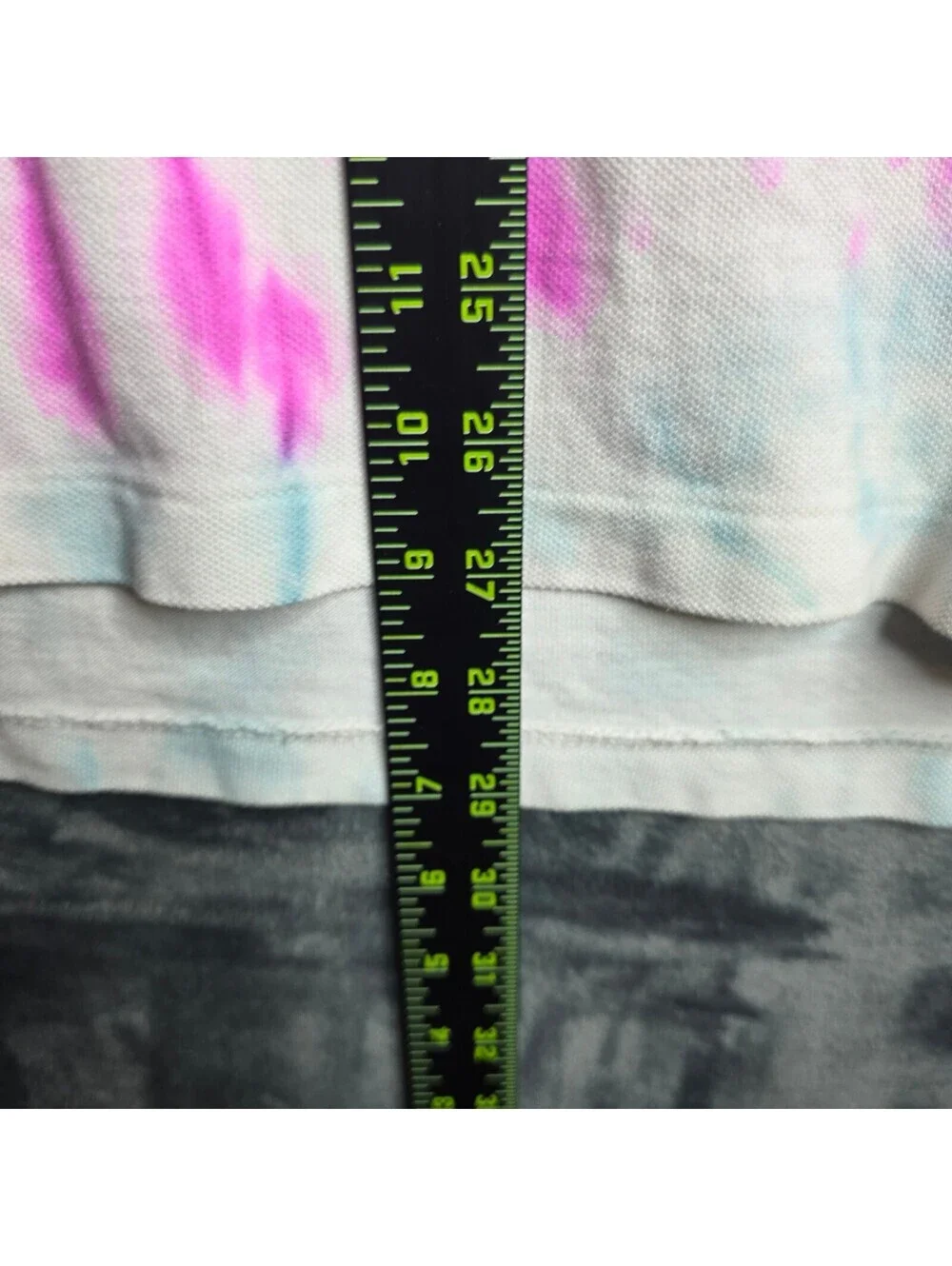 Polo Ralph Lauren Men's Size LARGE White Classic Fit Rainbow Tie-Dye Pony Polo